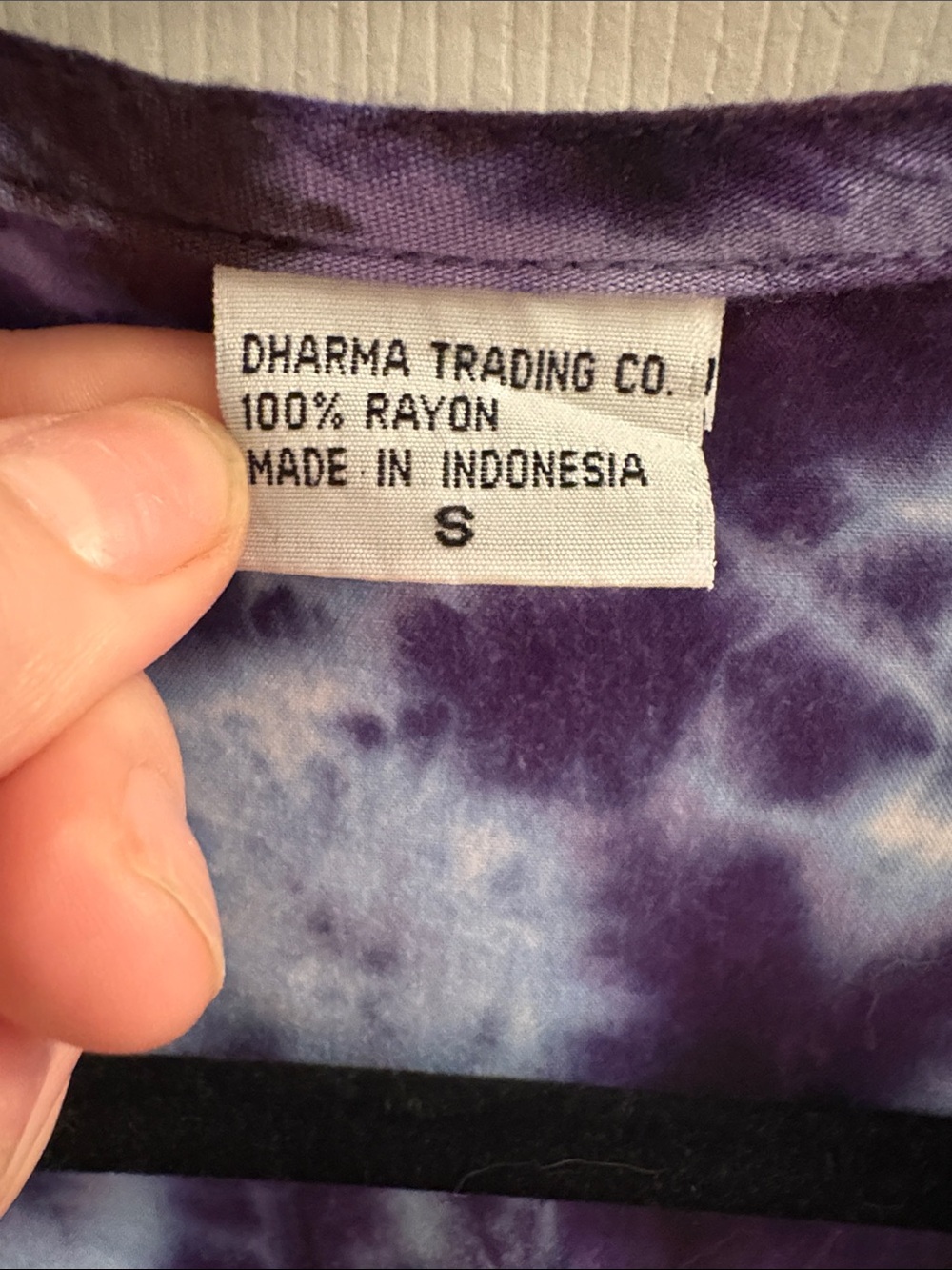 Purple Tie-Dye Kimono with Colorful Mandala - Picture 7 of 7